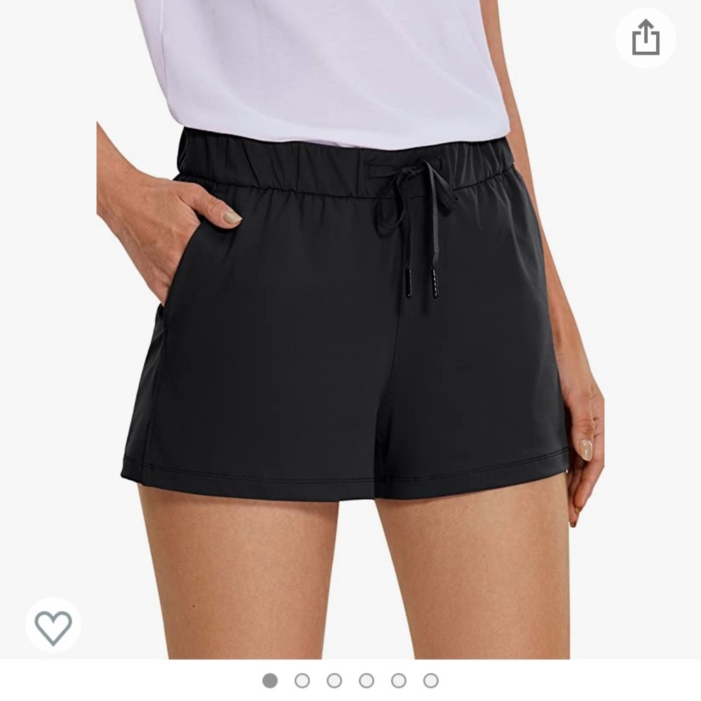 BRAND NEW CRZ Stretch Midrise Drawstring Shorts with Pockets 3.5in